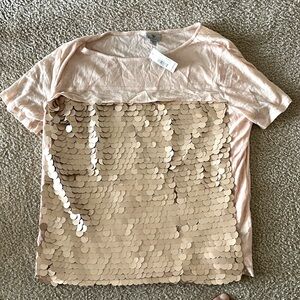 Womens Sequin-trim sweatshirt Blush Pink size XL